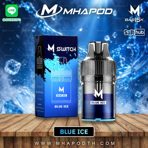 M-SWITCH 15K หัวพอตเปลี่ยน 15000 คำ กลิ่น BLUE ICE (บลูไอซ์)