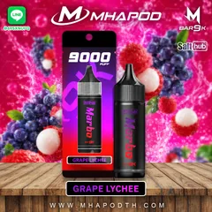MARBO BAR 9K มาโบ 9000 คำ กลิ่น GRAPE LYCHEE · องุ่นลิ้นจี่