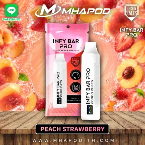 INFY BAR PRO 20K อินฟี่บาร์ 20000 คำ กลิ่น PEACH STRAWBERRY (พีชสตรอว์เบอร์รี)