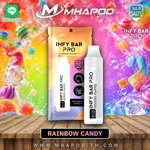 INFY BAR PRO 20K อินฟี่บาร์ 20000 คำ กลิ่น RAINBOW CANDY (ลูกอมสายรุ้ง)