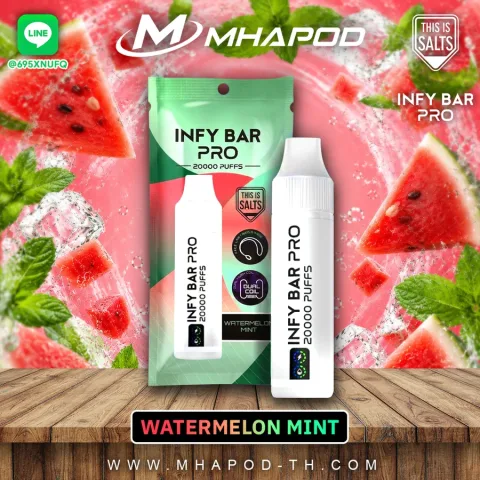 INFY BAR PRO 20K อินฟี่บาร์ 20000 คำ กลิ่น WATERMELON MINT (แตงโมมินต์)